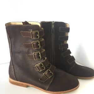 Olukai “Elima” Brown Buckle Boots